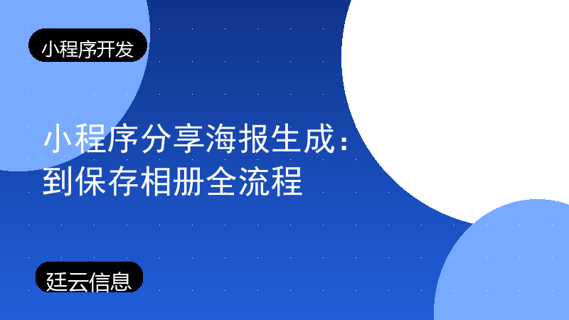 小程序分享海报生成:从canvas到保存相册全流程