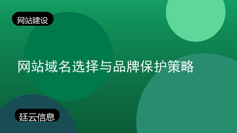 网站域名选择与品牌保护策略